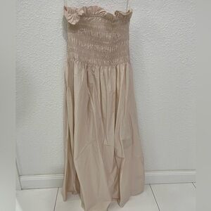 H&M summer 2022 strapless tan dress size small